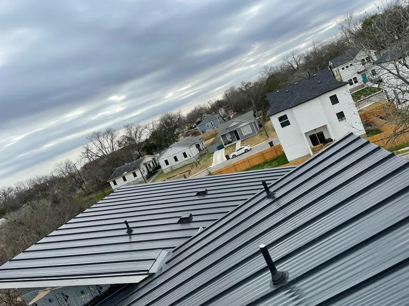 Standing seam metal roof panels with vents for Skylight Repair in Belvidere